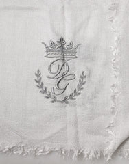 Dolce & Gabbana Gray Cashmere Knit Neck Wrap Shawl Scarf