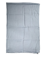 Dolce & Gabbana Light Blue Cashmere Knitted Shawl Scarf