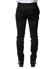 Dolce & Gabbana Black Viscose Dress Formal Men Trousers Pants