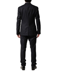Dolce & Gabbana Dark Blue Wool Single Breasted Men 2 Piece Suit