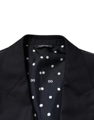 Dolce & Gabbana Dark Blue Wool Single Breasted Men 2 Piece Suit
