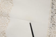 Dolce & Gabbana White Floral Lace High Waist Pencil Cut Skirt