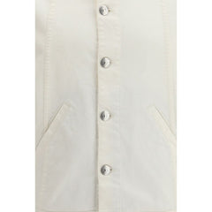Brunello Cucinelli White Cotton Denim Jacket