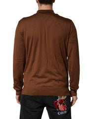 Dolce & Gabbana Brown Cashmere Turtle Neck Pullover Sweater