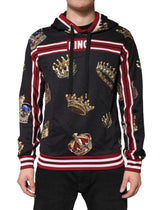 Dolce & Gabbana Black King Crown Hooded Sweatshirt Sweater