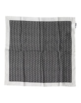 Dolce & Gabbana White Black Patterned Square Foulard Scarf
