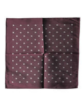 Dolce & Gabbana Maroon Logo Silk Square Handkerchief Scarf