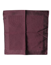 Dolce & Gabbana Maroon Logo Silk Square Handkerchief Scarf