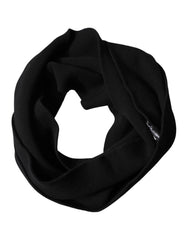 Dolce & Gabbana Black Wool Knitted Neck Wrap Foulard Scarf