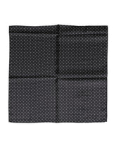 Dolce & Gabbana Black Polka Dot Silk Square Foulard Scarf