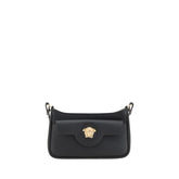 Versace Black Calf Leather Bos Taurus Shoulder Bag