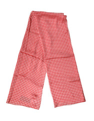 Dolce & Gabbana Red Checkered Plaid Neck Wrap Shawl Scarf