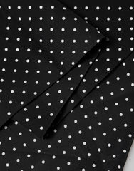 Dolce & Gabbana Black Polka Dot Neck Wrap Foulard 133.5cm x 12.5cm Scarf