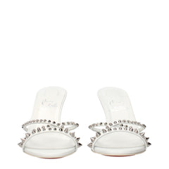 Christian Louboutin White Leather Stiletto Heel Sandals