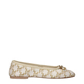 Celine White Leather Ballet Flats