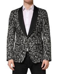 Dolce & Gabbana Black Jazz Club Silk Single Breasted Blazer