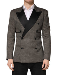 Dolce & Gabbana Gray Double Breasted 2 Button Jacket Blazer