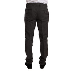 Dolce & Gabbana Black Virgin Wool Two-Piece Suit