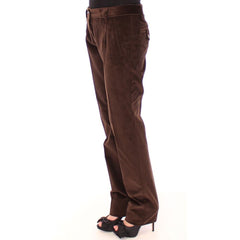 Dolce & Gabbana Brown Cotton Casual Pants