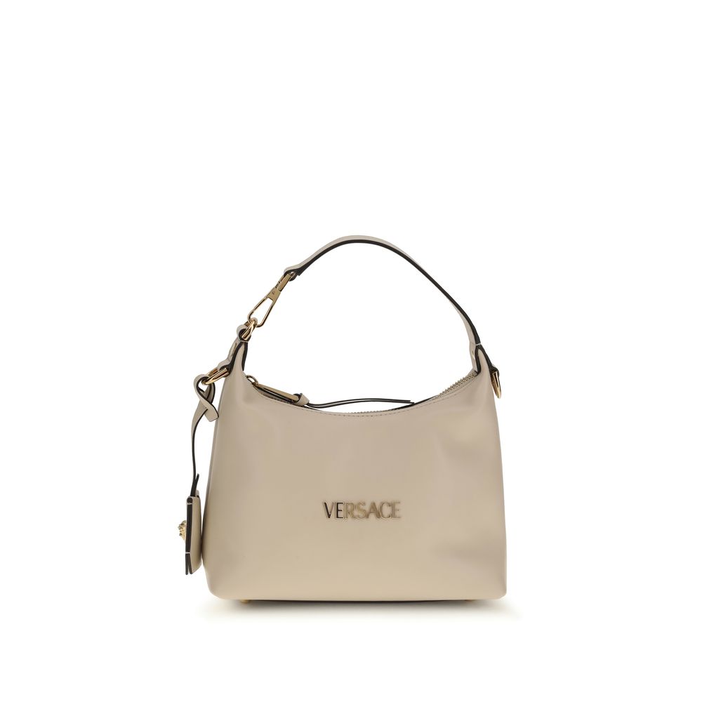 Versace Beige Calf Leather Bos Taurus Handbag