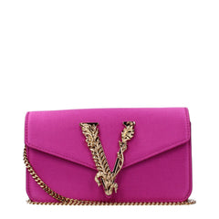Versace Pink Satin Clutch Bag