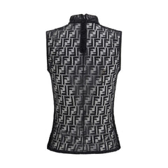 Fendi Black Polyamide Top