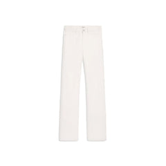 Celine White Cotton Straight-Leg Jeans
