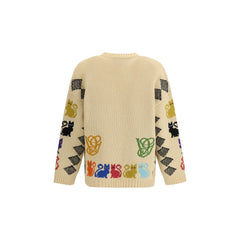 Valentino Multicolor Fleece Wool Cardigan