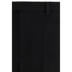 Valentino Black Fleece Wool Dress Pants