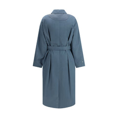 Fendi Light Blue Cotton Coat
