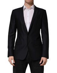 Dolce & Gabbana Black MARTINI Single Breasted Jacket Blazer