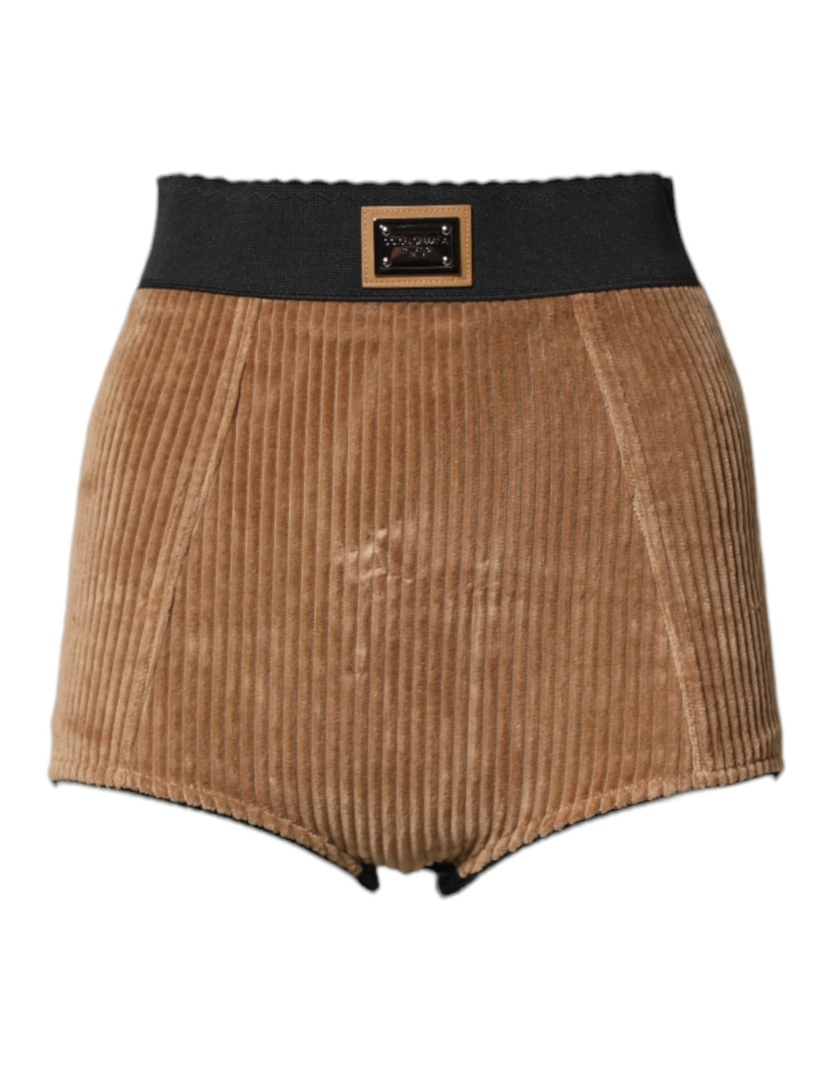 Dolce & Gabbana Brown Cotton High Waisted Hot Pants Shorts