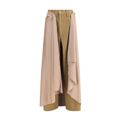 MARBELL Beige Wool Athletic Pants