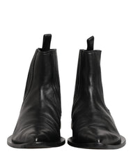 Dolce & Gabbana Black Chelsea Men Short Ankle Boots Shoes
