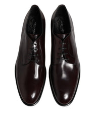 Dolce & Gabbana Black Lace Up Leather Dress Derby Men Shoes