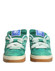 Dolce & Gabbana Green Suede New Roma Low Top Sneakers Shoes