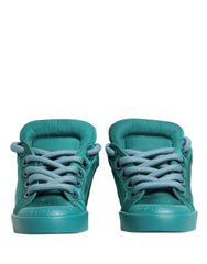 Dolce & Gabbana Teal Portofino Men Low Top Sneakers Shoes