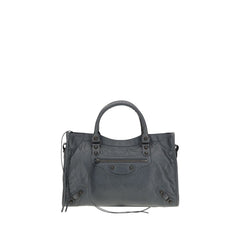 Balenciaga Gray Calf Leather Bos Taurus Shoulder Bag