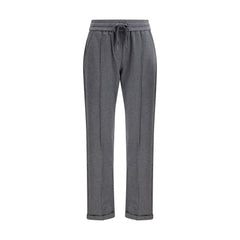 Brunello Cucinelli Gray Cotton Casual Pants