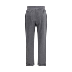 Brunello Cucinelli Gray Cotton Casual Pants