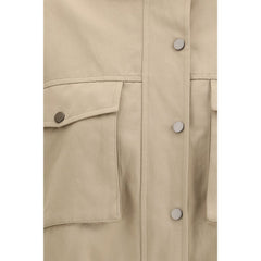 Brunello Cucinelli Beige Cotton Coat