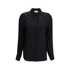 Alexander McQueen Black Viscose Pattern Shirt
