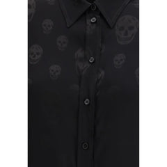 Alexander McQueen Black Viscose Pattern Shirt