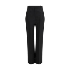 Alexander McQueen Black Cotton Dress Pants