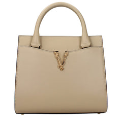 Versace Beige Leather Handbag