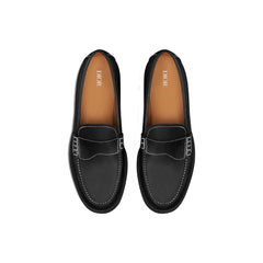 Dior Black Calfskin Slip-On Loafers