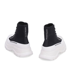 Alexander McQueen Black Canvas High Top Sneakers