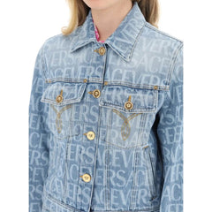 Versace Blue Cotton Denim Jacket