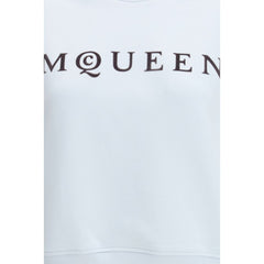 Alexander McQueen Blue Cotton Sweatshirt
