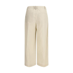 Brunello Cucinelli Beige Cotton Casual Pants